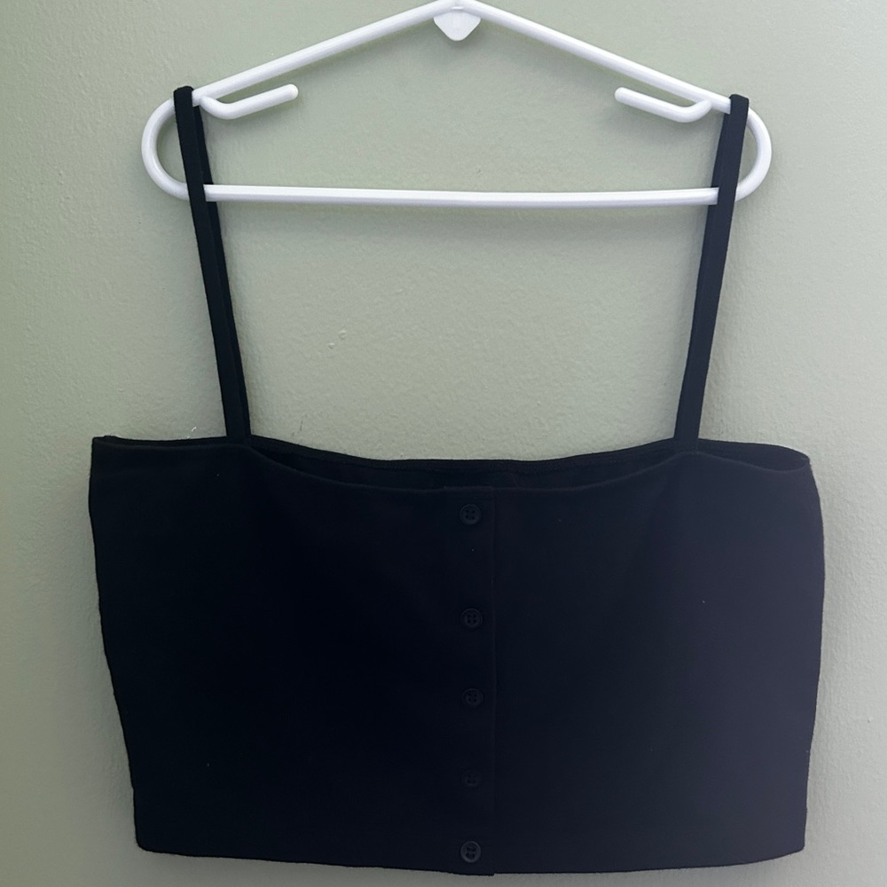 Black button up tank